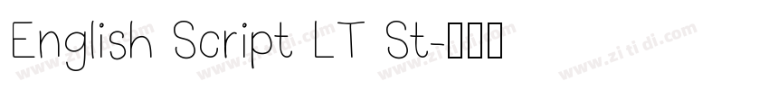 English Script LT St字体转换